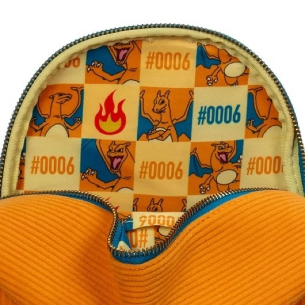 LOUNGEFLY Pokemon Charizard Corduroy Convertible Mini Backpack EE Exclusive